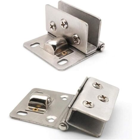 2 pieces stainless steel glass door hinges 270° opening angle for 8-10mm thick glass (1/5)