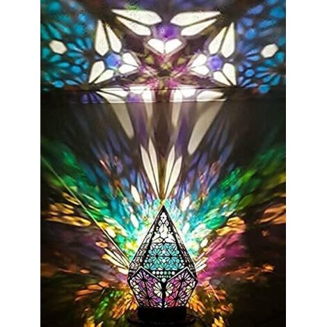 Polar Star Large Floor Lamp, Upgrade Vanity Countertop 3d Prism Projection Night Light for Home LED Vintage Bohemian Colorful Light for Bedroom Living Room Bedside Table Christmas Wedding (1/5)