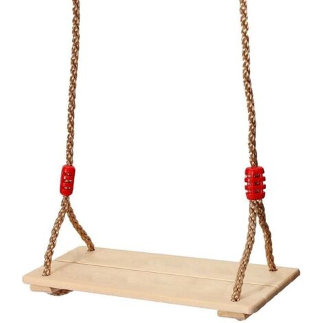 Children's Swing Adjustable Rope Wooden Seat Max Load 150kg(39.516) (1/5)
