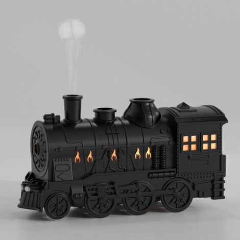 Retro Train Humidifier - 300ML Train Essential Oil Diffuser, 4 Light Settings, 2 Spray Modes, Ideal for Train Lovers (1/5)