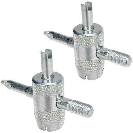 Lot de 2 Démonte obus de valve，Outils matériels 4 en 1，ensemble d'outils de réparation de pneus de voiture (1/5)