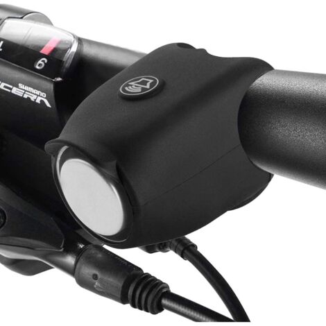 Klaxon Vélo, Sonnette électrique Sonnette pour Velo Trotinette, électronique Mini Avertisseur Sonore Cloche E-Bell étanche Coque en Silicone Bell noir (1/5)