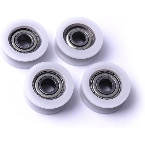 CCYKXA 4pcs Nylon Grooved Rollers Wheels for Sliding Gate Corner Bars Drawers 23.95.9 (1/4)