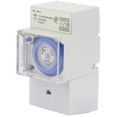 Timer Switch, 110v-230V SUL181H 24 Hours Analog Mechanical Timer Manual/Automatic Controller (1/5)