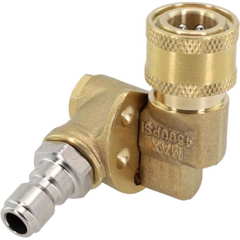 CCYKXA High Pressure Washer Adapter,Car High Pressure Water Gun Cleaning Machine Elbow Adjustment Accessories (1/4)