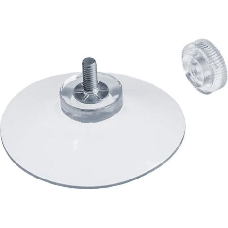 8 x ventouses Ø 50 mm avec Filetage M4x10mm avec écrous moletés Transparent - Fabriqué en Allemagne