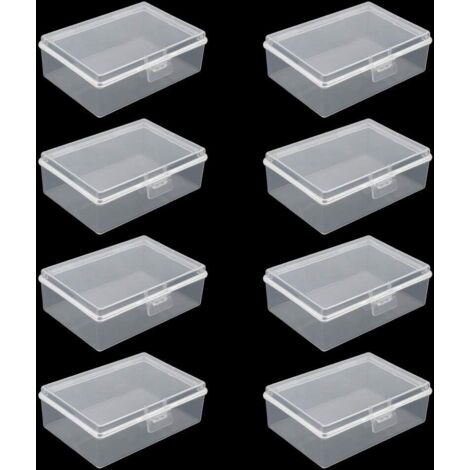 8 Pieces Small Plastic Storage Box with Lid 93 x 66 x 32mm Mini Rectangular Transparent Storage Container for Storing Small Things such as Accessories or Snacks (1/5)