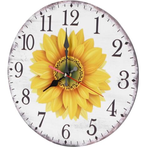 Vintage Wall Clock 30cm European Style Retro Wall Clock Home Decoration Living Room Wall Hanging Clock(4) (1/5)