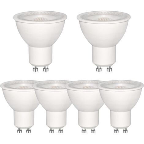 GU10 5W LED Spotlight Neutral White 4000K 500LM, 120° Light, AC 230V, 50mm MR16 GU10 50W Halogen Equivalent, non-dimmable, GU10 4000k LED Spotlight Bulb for Bathroom Kitchen, set of 6 (1/5)