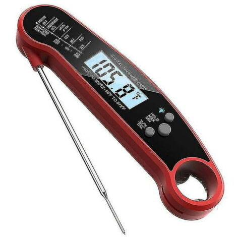 Kitchen Thermometer with Foldable Probe, 3s Instant Read Digital Thermometer, LCD Backlight & Calibration, Cooking Thermometer for Oven, Meat, BBQ & Milk (1/5)