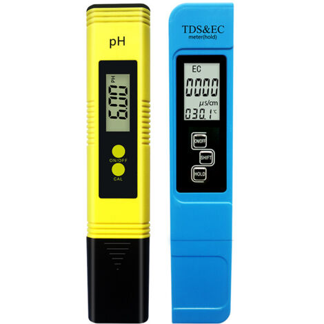 Water Quality Test Meter TDS PH EC Temperature 4-in-1 Set Digital Tester with LCD Display Test for Swimming Pool, Aquarium