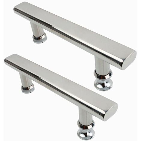 CCYKXA 2x Stainless Steel Shower Door Handle Chrome 145mm Door Handle for Bathroom Kitchen