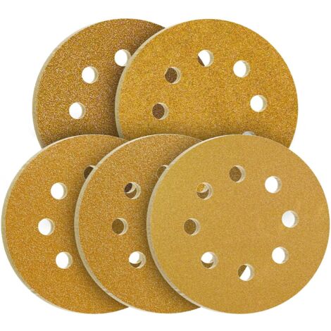 Sanding Disc 125mm 40/60/80/120/240 Mixed Grit Sandpaper 100pcs Sanding Discs for Random Orbital Sander Sandpaper (1/4)