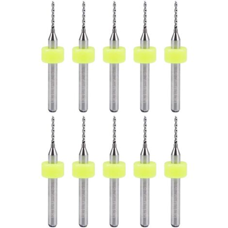 CCYKXA 10Pcs Drill Bits 1mm Tungsten Carbide Rotary Tool Jewelry CNC Engraving Print Circuit Board Micro Drill Bits (1/5)