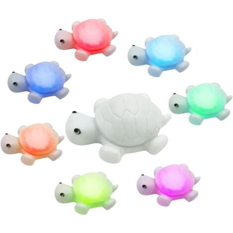 4 PCS Night Light, Night Light for Kids Room 7 Colors Changing 3D LED Tortoise Shape Lamp Cute Animal Night Light, Christmas Light for Decoration, Decoration Gift (1/5)