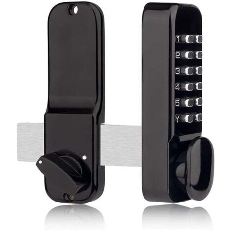 Stainless Steel Mechanical Door Lock with Keypads (Black)