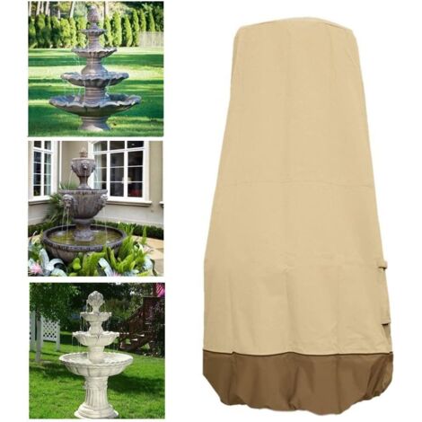 Garden Fountain Cover, Waterproof Dustproof Reusable Oxford Fabric Outdoor Patio Furniture Statue Drawer Cover for Winter Home (1/5)