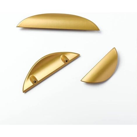 Set of 2 Hole Centers 3.8'' (96mm) Kitchen Drawer Pulls Door Knob Zinc Alloy Modern Gold Hardware for Cabinet Bathroom Dresser Hole Centers 3.8'' 96mm