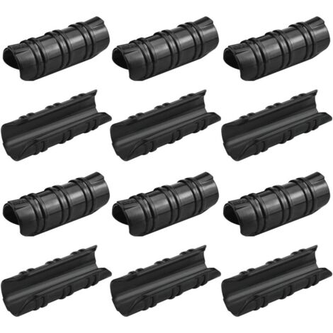 12pcs Greenhouse Clips 25mm Garden Greenhouse Clips High Temperature Resistance Greenhouse Cover Fastener Durable Easy to Use for Fixing Greenhouse Banner Tubes Garden Film - Black (1/5)