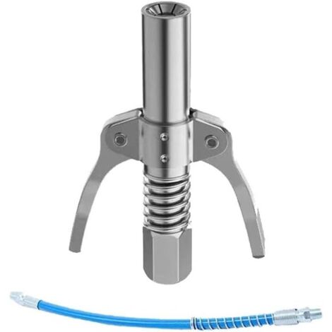 Grease Coupler Grease Coupler NPTI/8 10000PSI Heavy Duty Quick Release Oil Grease Gun Coupler Two Presses Easy Push Grease Gun Oil Pump