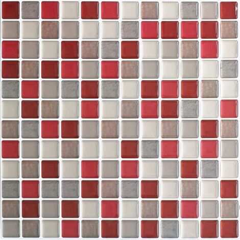 3D Mosaic Self Adhesive Wall Tiles Waterproof Self Adhesive 9.3" x 9.3" for Kitchen Bathroom 4 Pack