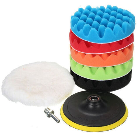 8Pcs 6 Inch M14 Car Waxing Sponge Polishing Pad Set