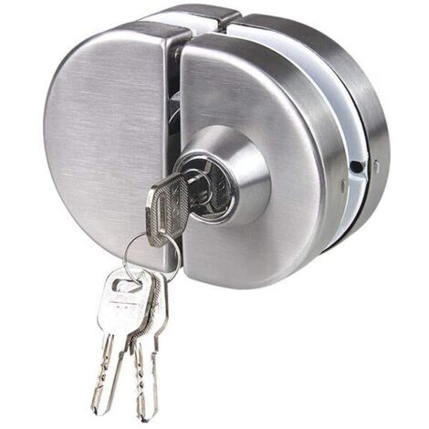 304 Stainless Steel Double Glass Door Lock, Double Side Opening, Frameless Door Hooks for 10-12mm Glass Thickness