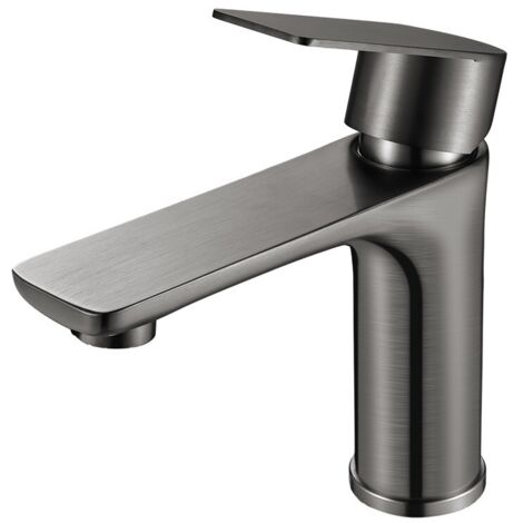 CCYKXA Basin Mixer Tap - Single Handle Bathroom Faucet, Low Noise Ceramic Pull Down Basin Faucets, Stainless Steel, Silver