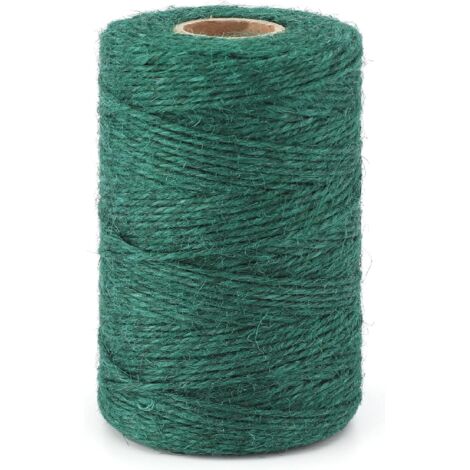 2mm Jute Rope, 200M Green Jute Twine, Hemp Rope, Natural Hemp Twine for Gardening,DIY,Package Gift,Decor