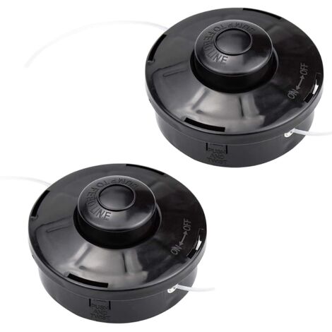 2PCS Mowing Accessories Line Head Double Thread Automatic Universal Brush Cutter Head Thread M10 x 1.25, for Grass Trimmer, Gasoline Replacement Line Spool, Multifunctional Tool (1/5)