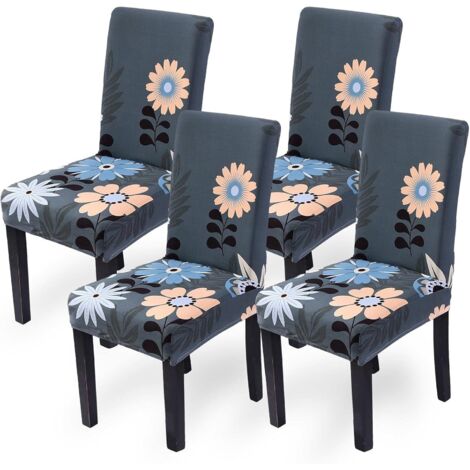 Chair Cover, Stretch Dining Chair Cover 4 Pieces, Removable Washable Decoration Chair Slipcover Chairs Protector
