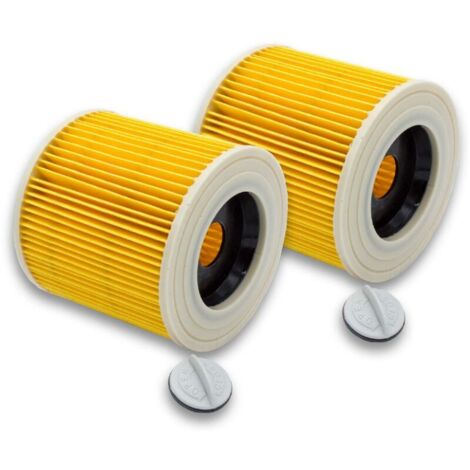 2x Vacuum Cleaner Cartridge Filter Compatible with Kärcher WD2 WD3 MV3 MV2 A2004 A2054 A2204 A2656 (1/5)