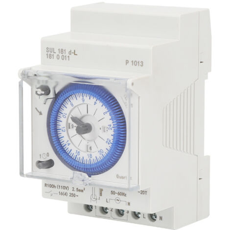 SUL181d Time Relay 220V 24-Hour Industrial Time Control Switch Track Installation Mechanical Timer (1/5)