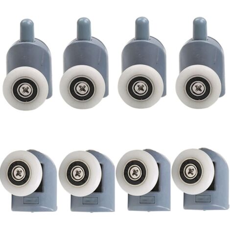 Shower door rollers, set of 8, diameter 23 mm, for shower enclosures (1/5)