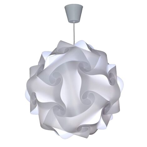 DIY pendant light - bedroom chandelier, plug-in ready Ceiling hanging lampshade For decorating living room, children's room, teenager's room, adult bedroom - Ø30 cm - white (1/5)