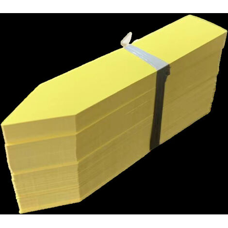 100 Pieces Yellow Plastic Plant Labels for Garden Plants, 2x10cm Seedling Labels