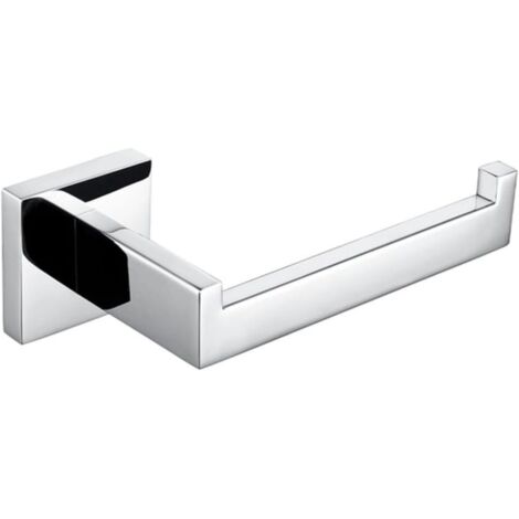 Polished chrome bathroom accessory set, stainless steel toilet paper holder and towel bar (1/5)