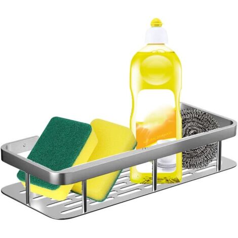 Sink Sponge Holder, Kitchen Sponge Holder, Sink Organizer, Sponge Holder, Self Adhesive Sponge Holders, Ideal for Storing Cleaning Sponges, Cleaners and Brushes (1/5)