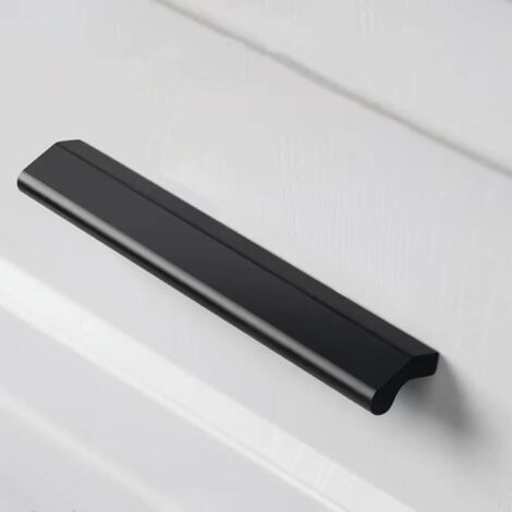 4 Pieces Cabinet Handles, Aluminum Alloy Kitchen Cabinet Handle Black Kitchen Door Handle Drawer Pulls with Screws, Door Knobs for Cupboard Cabinet Drawers