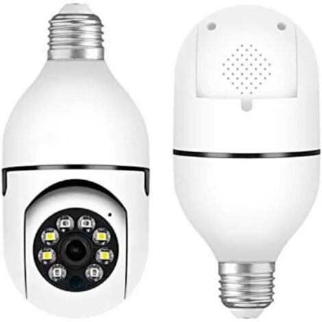 360 E27 HD 720P Wireless WiFi Bulb Camera - Night Vision Surveillance, Two-Way Audio, 128GB Encrypted Storage, Indoor & Outdoor, Baby/Pet (1/5)