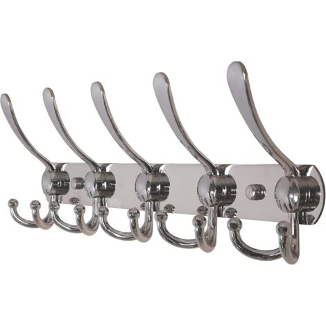 Tinor – Wall mounted coat rack – Heavy duty stainless steel – 5 hooks for coats, hats, towels – Perfect for entryway, bathroom – 41 x 13 x 5 cm (1/5)