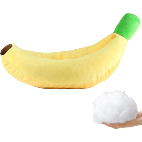 Plush Dog Cushion Banana Shaped Washable Pet Beds for Small Medium Dogs, Cats - Fluffy Pets Calming Nest Cartoon Dog Bed for The Generic (1/5)