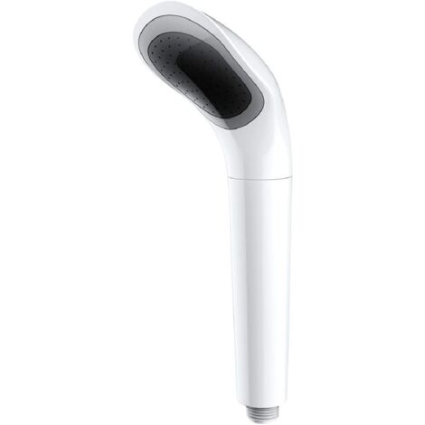 22×12cm Detachable Shower Booster, White Anti-blocking Handheld Shower Head, Bathroom Lotus Punch Design, Single Head, Provides Strong Water Flow (1/5)