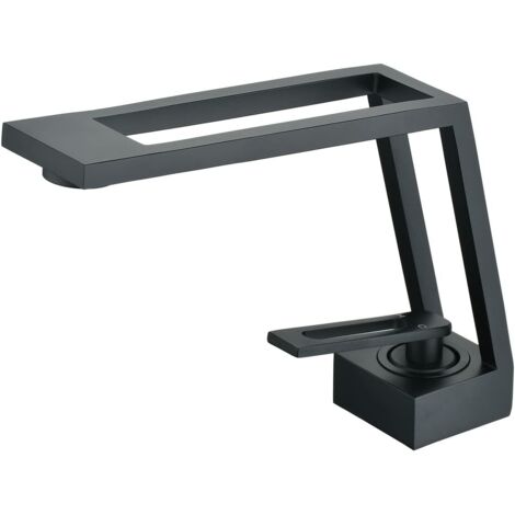 CCYKXA Robinet mitigour de lavabo design créatif Noir mat Monobloc Robinet de lavabo
