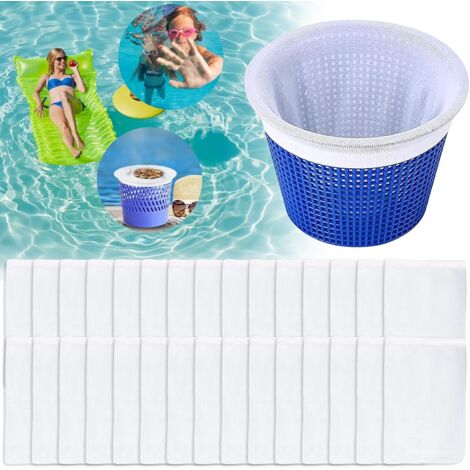30 Pieces Reusable Skimmer Socks Elastic Nylon Fabric Filters for Can Trap Pollen Leaves Hair