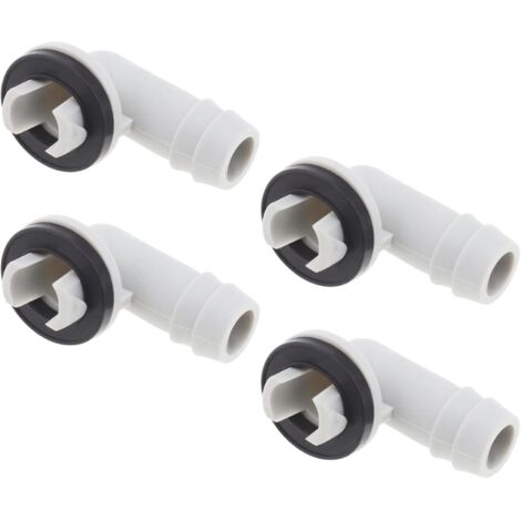 CCYKXA 4pcs 15mm Air Conditioning Water Outlet Nozzle Drain Pipe Joint Elbow Joint with Rubber Ring Compatible with Midea (1/5)