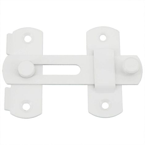 CCYKXA Sliding Door Lock Door Lock Toggle Latch Buckle Lock Bolt with Screws for Door, Window, Cupboard and Garden, Glossy White Stainless Steel, (1/5)
