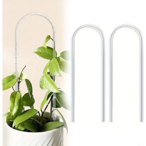 CCYKXA 2 Pack U-Shaped Plant Support, Acrylic U-Shaped Plant Climbing Frame for Indoor Climbing Vines, Flowers, Monstera, Ivy, Wisteria, Hoya 40 x 10 x 0.5 cm (1/5)