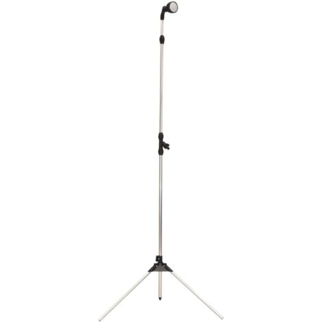 Garden Shower With Tripod and Adjustable Height 1.65 to 2.10 m Spray Head Ideal for Swimming Pools or Patios Black (1/5)