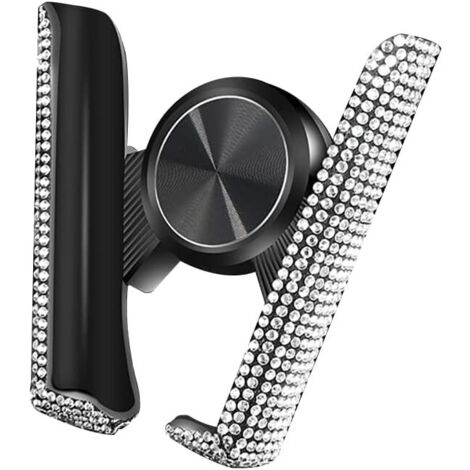 CCYKXA Car Phone Holder, Rhinestone Car Phone Holder, Navigation Holder, V Shape Snap On Cell Phone Holder (1/5)